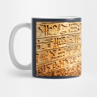 Egyptian Hieroglyphs Symbols Carved In Stone Mug